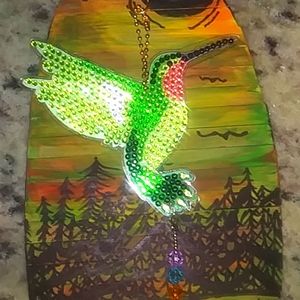 Diamond Art Hummingbird Suncatcher -Hand crafted